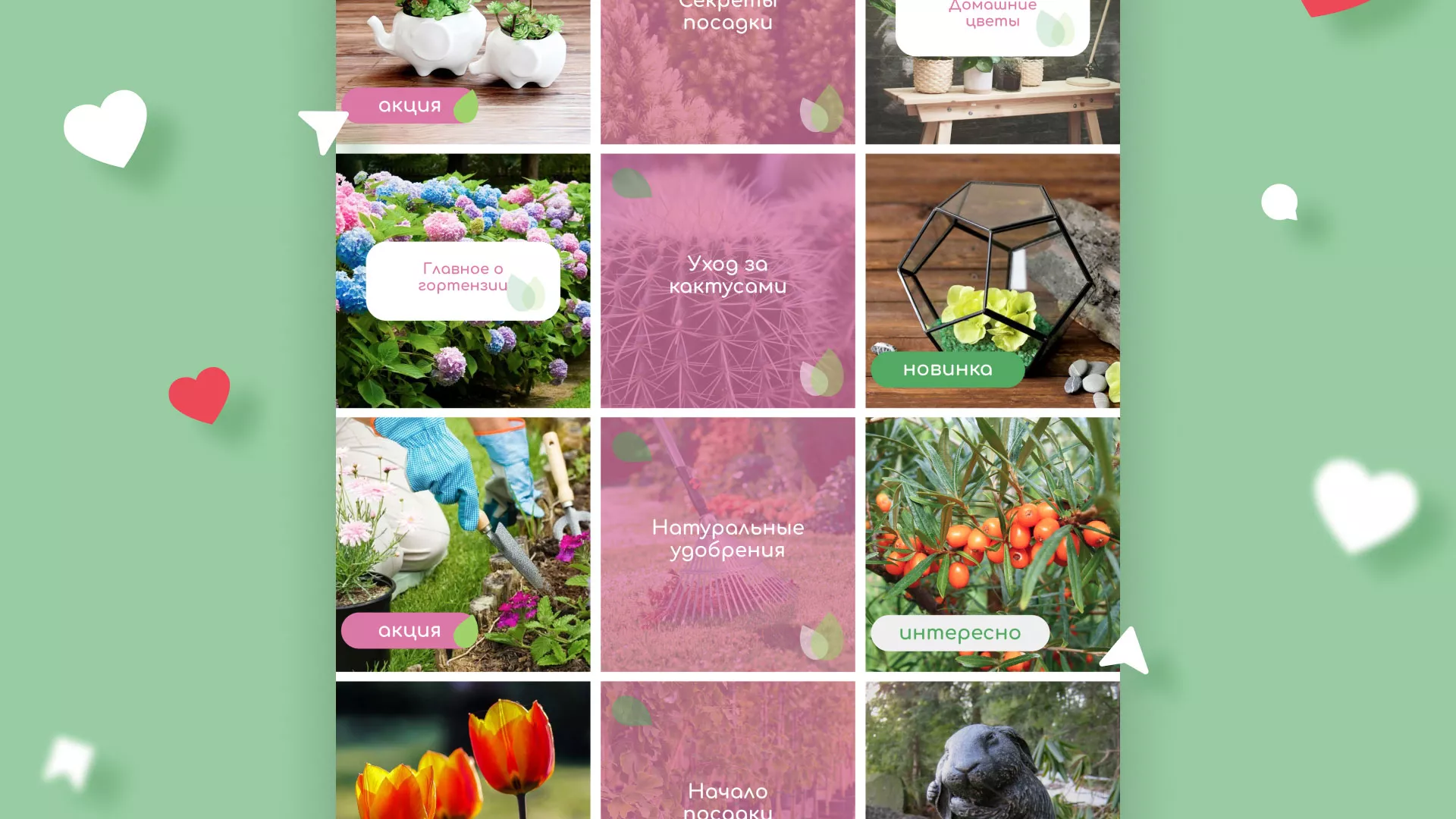 Разработка оформления профиля Instagram для магазина «Floraint» в Балабаново