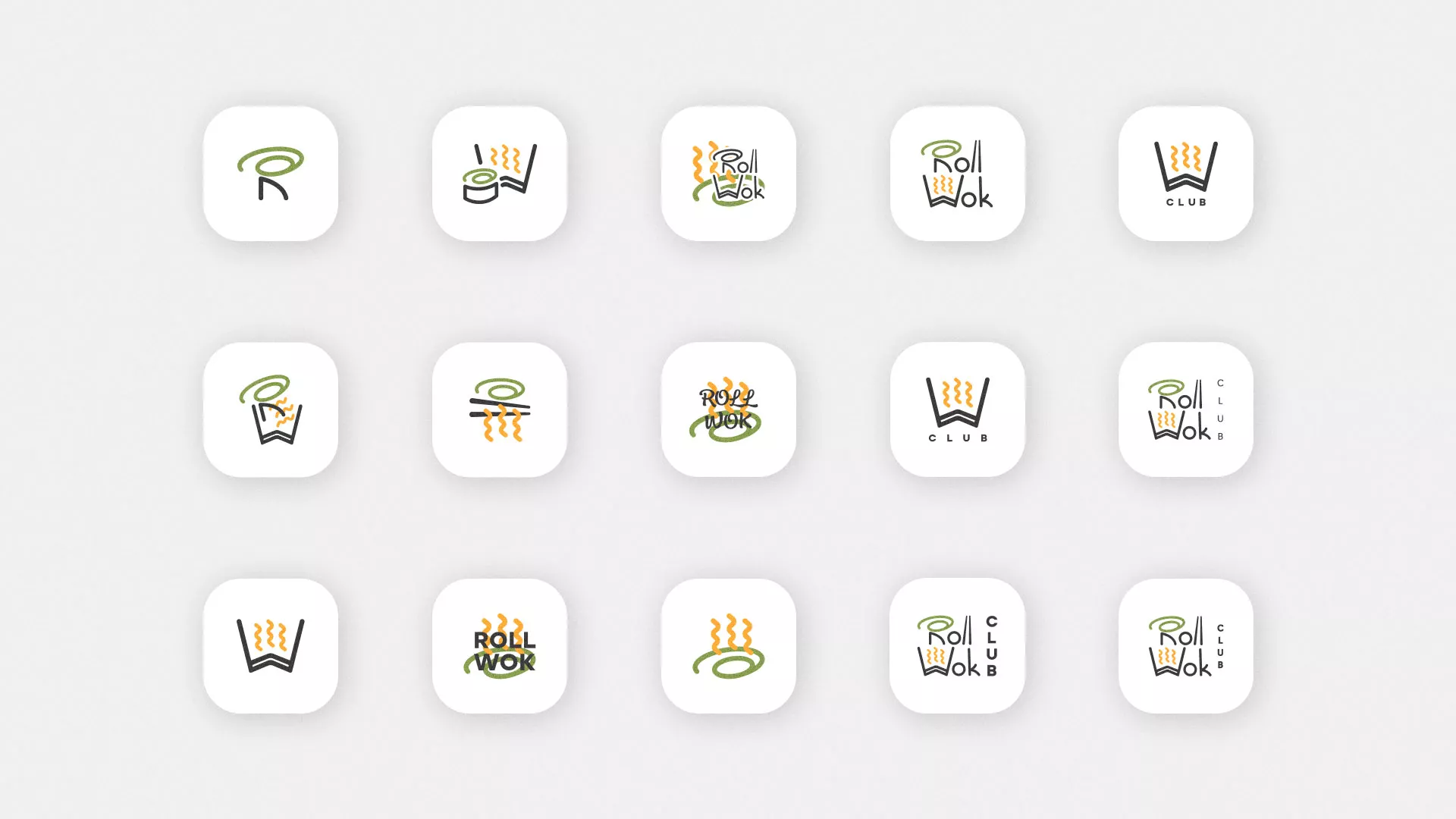 Разработка иконки приложения суши-бара «Roll Wok Club» в Балабаново